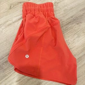 Lululemon size 0, 2.5 inch “track that” shorts.